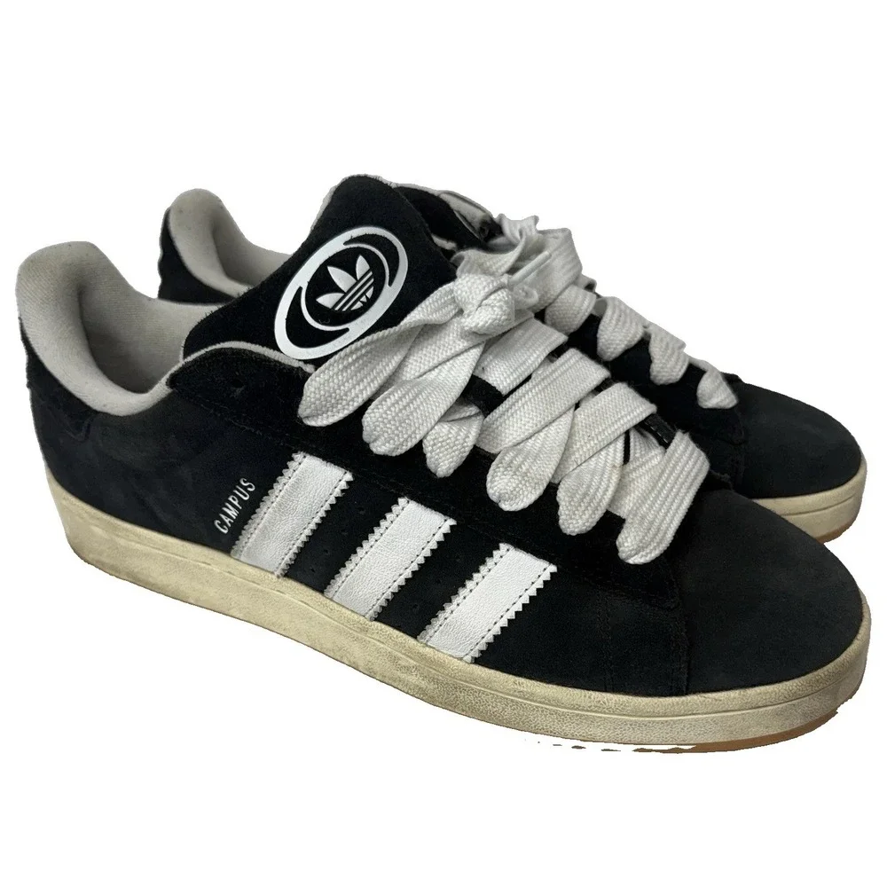 Adidas Campus 00s Men's Size 12 Shoes Black White Suede Gum Sole